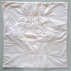 Donna Karan Euro Sham Smocked Pink Cotton Pillow Cover Romantic Valentines 2pcs